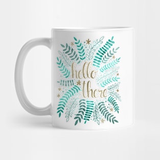 Hello There - Green and Gold Mug